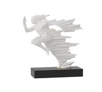 Statua Astratta, Statuetta Moderna di atleta Corridore, Ornamento Creativo, Decorazione per Corsa in Resina, Regali per Appassionati di Sport, Decorazione per la casa, L'Ufficio (Bianco)