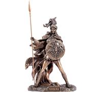 Statua Athena/Minerva Saggezza Dea Greca Bronzo Fuso a Freddo e Resina 26 cm/...