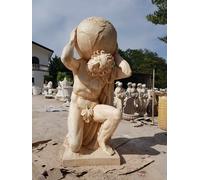 STATUA ATLANTE SCULTURA CON MONDO PER ESTERNO DA GIARDINO IN CEMENTO MARMO H135