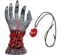 Statua Berserk marionetta a mano scheletro mano diavolo collana decorativa accessori scheletro Cosplay mano figure anime decorazione casa ornamenti (Nero,Taglia unica)