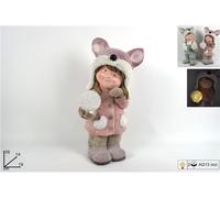 Statua Bimbo/a con Palla Luminosa DUESSE CHRISTMAS