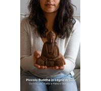 Statua Buddha in Legno di Suar 16 cm - Scultura Etno Chic Artigianale Indonesian