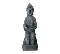 Statua Buddha inginocchiato decorativa da giardino resina 43 cm