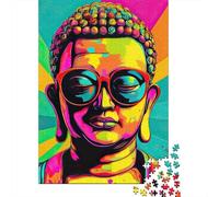 Statua Buddha Ritratto Puzzle 1000 Pezzi Carta per Adulti Stile Pop Art Gioco di Puzzle 1000 Pezzi Casa Relax Decorazione Famiglia 52x38cm/1000pcs