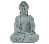 Statua Buddha Seduto Resina 4x8x12cm Resina Arenaria Decorazione Alta Qualità
