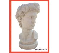 Statua Busto David Di Michelangelo In Cemento E Polvere Di Marmo