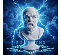 Statua Busto di Socrate "What If" - Arredamento Filosofico Moderno Stile Meme Ragebait & Sigma, Pla Premium Effetto Marmo Bianco