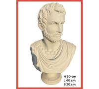 Statua Busto Imperatore Romano In Cemento E Polvere Di Marmo