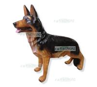 Statua Cane Lupo Pastore Tedesco in resina cm.95x80 arredo casa giardino leggero
