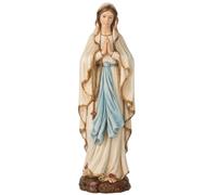 Statua cattolica di Nostra Signora di Lourdes, figura Madre della Beata Vergine Maria, decorazione ispiratrice per la casa, altezza 25,4 cm, scultura rinascimentale fatta a mano da Buildclassic