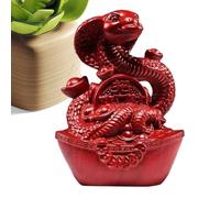 Statua cinese 'anno del serpente, statua di serpente in legno | Figura di serpente di Capodanno cinese - Decorazione tradizionale del serpente versatile per spazio di lavoro, auto, stanza