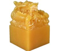 Statua cinese del drago Feng Shui, decorazione per la casa 2024 in topazio naturale, scultura fortuna e successo, 12 cm, artigianato Feng Shui per prosperità ed energia positiva