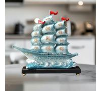Statua cinese della barca a vela ornamento di Feng Shui per lo studio camera