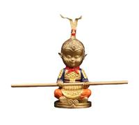 Statua Cinese in Ottone del Re Scimmia, Decorazione per la casa Feng Shui, Statuetta Wukong, Statua del Viaggio di Sun Wukong in Occidente, in Ottone,