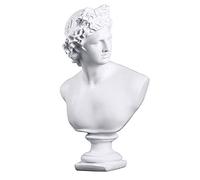 Statua classica greca bianca di David da 30 cm, busto grande in resina, dea romana Apollo scultura per la decorazione della casa