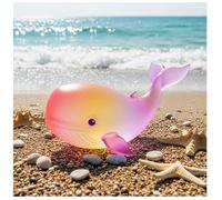 Statua colorata a forma di animale marino, divertente anatra arcobaleno galleggiante per piscina e vasca da bagno, ornamento a tema marino, decorazione galleggiante a tema mare, per casa, camera da