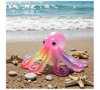 Statua colorata a forma di animale marino, divertente anatra arcobaleno galleggiante per piscina e vasca da bagno, ornamento a tema marino, decorazione galleggiante a tema mare, per casa, camera da