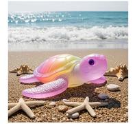 Statua colorata a forma di animale marino, divertente anatra arcobaleno galleggiante per piscina e vasca da bagno, ornamento a tema marino, decorazione galleggiante a tema mare, per casa, camera da