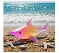 Statua colorata a forma di animale marino, divertente anatra galleggiante arcobaleno per piscina e vasca da bagno, ornamento a tema marino, decorazione galleggiante a tema mare, per casa, camera da