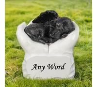 Statua commemorativa per tomba con qualsiasi parola, lapidi per cani o perdita del cane, regalo di simpatia per cani con funzione urna per ceneri
