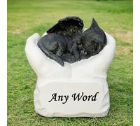 Statua commemorativa per tomba con qualsiasi parola, lapidi per gatti o perdita del gatto, regalo di simpatia con funzione urna per ceneri di gatti