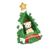 Statua con luce a LED Babbo Natale pupazzo di neve resine alberi di Natale ornamento di Natale per decorazioni natalizie ornamenti