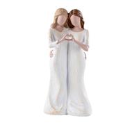 Statua con Madre e Figlia Che abbraccia | Scultura Madre-Figlia per Natale, Ringraziamento, Festa della Mamma o Compleanno