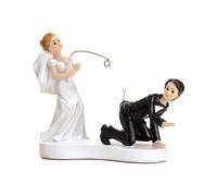 Statua coppia di sposi con canna da pesca, 13 cm