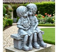 Statua coppia romantica in resina ragazzo e ragazza che si baciano per arredo