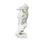 Statua Creativa Astratta dell'uomo Silenzioso, Il pensatore e sculture dei pensatori per l'arredamento della casa e della scrivania dell'ufficio