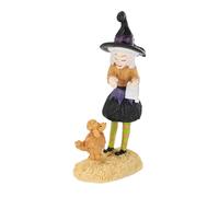 Statua creativa da strega di Halloween, in resina, dipinta a mano, decorazione da tavolo per soggiorno e camera da letto, figura decorativa per la casa, perfetta per Halloween e collezionisti