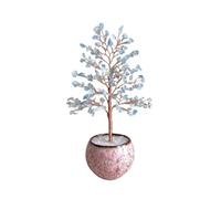 Statua, Cristallo Albero di Cristallo di Ametista Fatto a Mano - Ornamento dei Desideri di Fortuna Rosa, per la casa(Blue)