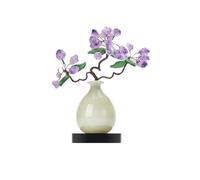 Statua, Cristallo Decorazione dell'albero dei Soldi in Ametista, pianta di Giada Feng Shui for Il Supporto TV del Soggiorno e la scrivania, per la casa