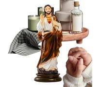 Statua cristiana di Gesù, 21 cm, statuetta di Cristo per la casa - Statua in resina cristiana per decorare la sala di preghiera chiesa, cerimonie, soggiorno, libreria