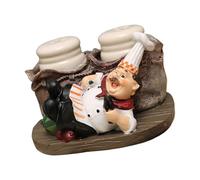 Statua da cuoco Sali e Peperoni Portabottiglie Ornamento Decorativo 2 Condimenti/Stuzzicadenti Bottiglia Figurine per Casa Cucina Ornamento Decorativo Stuzzicadenti