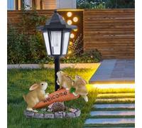 Statua Da Esterno Con Luci Solari, Graziosa Lampada Da Paesaggio Per Giardino,