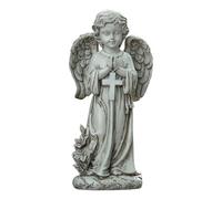 Statua da giardino a forma di angelo, decorazione per prato inglese, design impermeabile, costruzione robusta e di lunga durata, 9 x 14 x 30 cm per barche, terrazza, patio, cortile