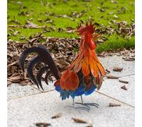 Statua da giardino con decorazione del gallo, statuetta di animali