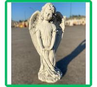 Statua da giardino esterno interno cemento e polvere di marmo ali d'angelo H70cm
