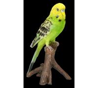 Statua da Giardino Pappagallo Ondato - Giallo-Verde- Uccello -Figura Animale-