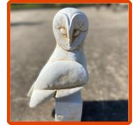 Statua da giardino per esterno interno scultura civetta in cemento pietra 30CM