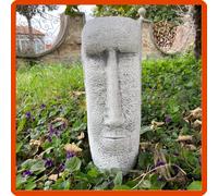 Statua da giardino per esterno interno scultura Moai in cemento pietra 40CM