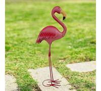 Statua da giardino, scultura di fenicottero, figurina di animale rosa per