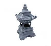 Statua da giardino solare Lampada da esterno giapponese Pagoda Zen Lanterna Torre di Pietra Resina Resistente alle intemperie Luce LED Per Home Yard Patio Decorazione Paesaggio