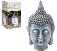 Statua da giardino testa di Buddha 12" ornamento zen decorazione da esterno i...