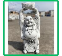 Statua da giardino zen per esterno scultura monaco Buddha in cemento marmo H42CM