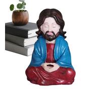 Statua da meditazione di Gesù - Figura da scrivania in resina, ricordo rilassante con rilassante, design unico per la consapevolezza, decorazione spirituale per Natale, inaugurazione della casa e