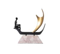 Statua da scrivania, Decorazione creativa dell'ingresso del tavolino da caffè dell'ornamento della barca a vela figura resina di arte astratta