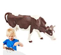 Statua da scrivania di Farm Cow, decorazione da scrivania con figura di mucca, statua educativa a forma di mucca per scrivania, interno esterno fattoria figura animale tablet ornamenti scena oggetto