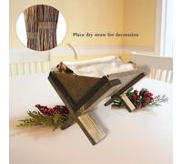 Statua da scrivania in legno per presepe artigianale, per scaffale da